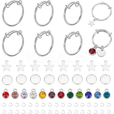 DIY Charm Adjustable Ring Making Kit DIY-NB0009-99-1