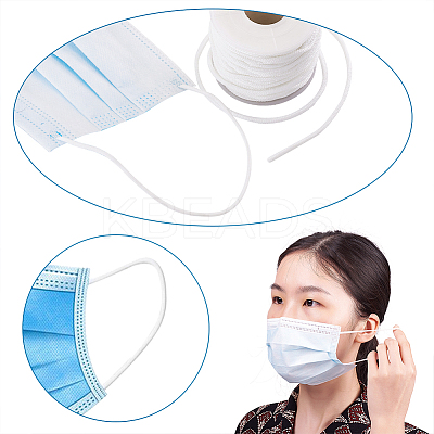 Flat Nylon Elastic Band for Mouth Cover Ear Loop OCOR-TA0001-06-20m-1