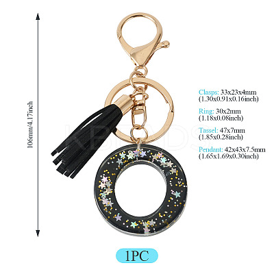 1Pc Resin Letter Keychains KEYC-TADJ0001-09O-1
