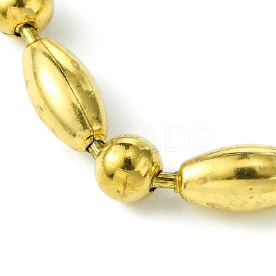 Ion Plating(IP) 304 Stainless Steel Bead Necklaces NJEW-C053-02G-1