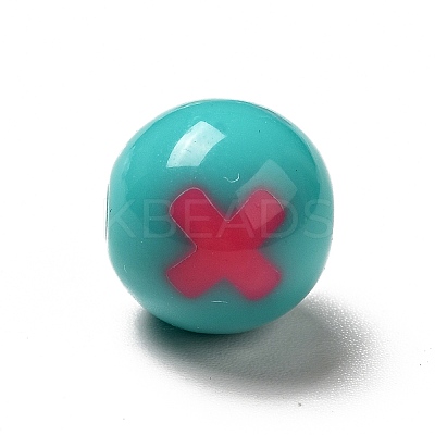 Two Tone Opaque Acrylic Beads SACR-K003-02B-1