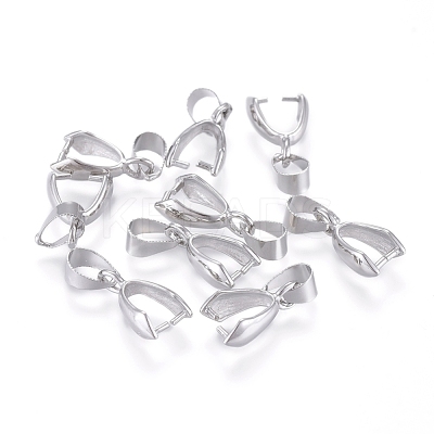 Platinum Brass Ice Pick Pinch Bails X-KK16-1