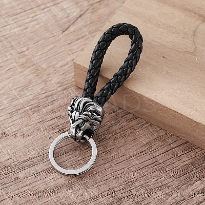 Braided PU Leather Keychains FR5253-1