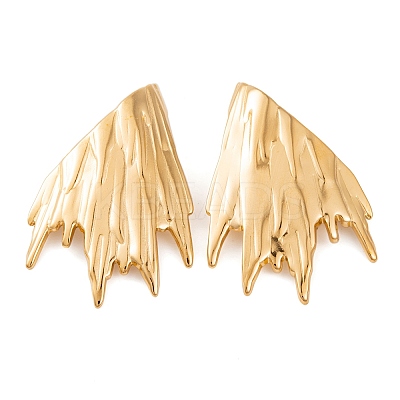 Ion Plating(IP) Wing 304 Stainless Steel Stud Earrings for Women EJEW-L272-018G-1