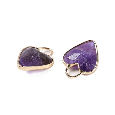 Natural Amethyst Faceted Pendans KK-L218-005G-06-1