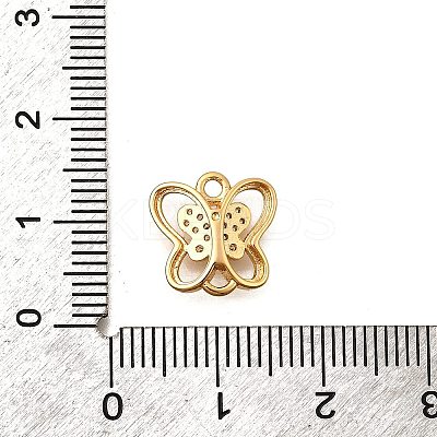 Brass Micro Pave Cubic Zirconia Butterfly Connector Charms KK-B152-23G-1
