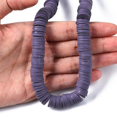 Flat Round Handmade Polymer Clay Beads CLAY-R067-12mm-04-1