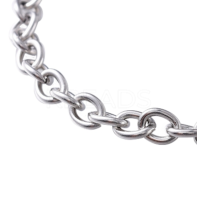 304 Stianless Steel Cable Chain Bracelet Making STAS-CJ0001-137-1