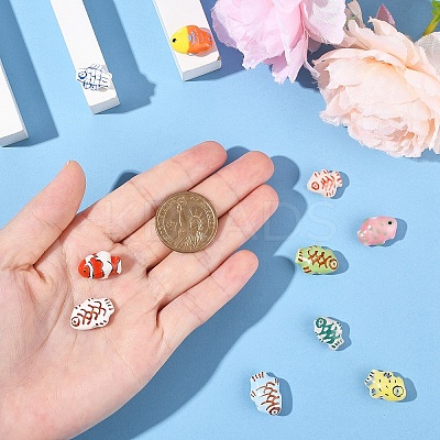 10Pcs 10 Styles Handmade Porcelain Beads PORC-YW0001-30-1