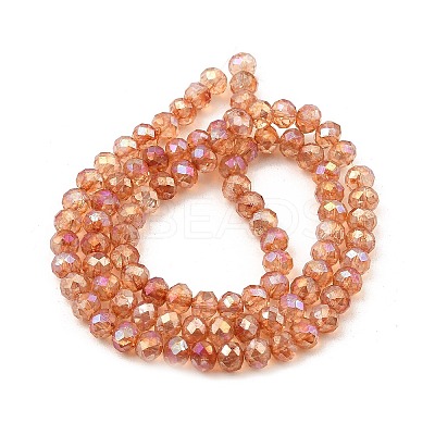 Spray Painted Imitation Jade Glass Beads Strands GLAA-P058-01B-06-1