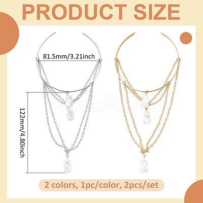 2Pcs 2 Colors Iron Upper Arm Cuff Bangles for Women AJEW-HY0002-62-1