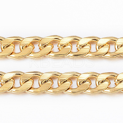 3.28 Feet Ion Plating(IP) 304 Stainless Steel Cuban Link Chains X-CHS-H009-14G-1