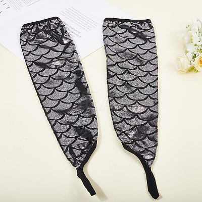 Polyester Fish Scale Gloves AJEW-WH20006-222C-1