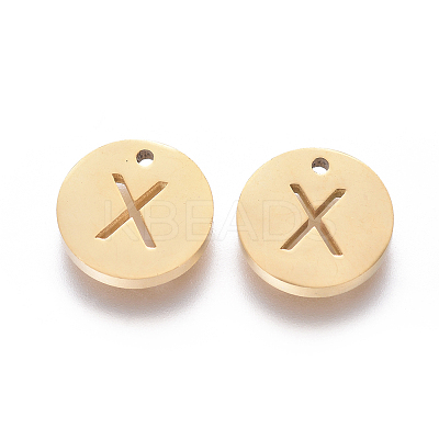 Ion Plating(IP) 304 Stainless Steel Charms STAS-I120-10X-G-1