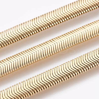 Ion Plating(IP) 304 Stainless Steel Herringbone Chain Bracelets BJEW-P235-20G-1