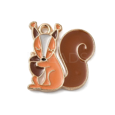Thanksgiving Day Golden Tone Alloy Enamel Pendants ENAM-M002-01E-G-1