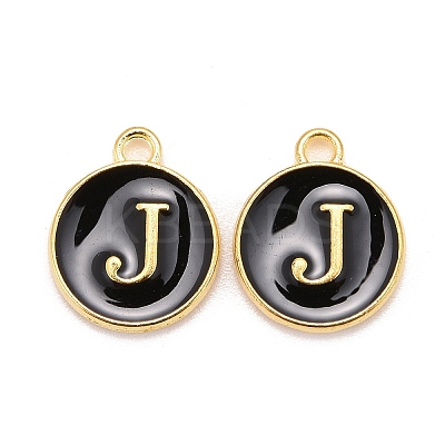 Golden Plated Alloy Charms LS-ENAM-S118-02J-1