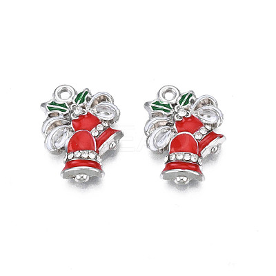 Rack Plating Alloy Enamel Pendants X-ENAM-N055-143P-1