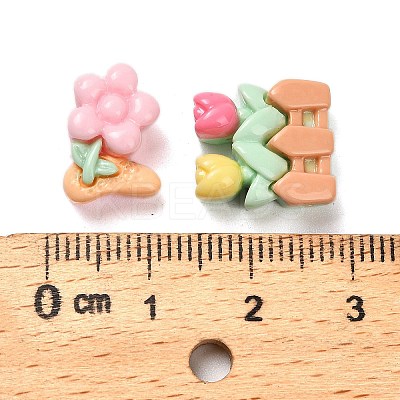 Opaque Resin Cabochons RESI-I068-08-1