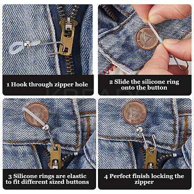 20Pcs 2 Colors Iron Zipper Holder Upper FIND-CP0002-85-1