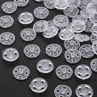 Transparent Resin Snap Fasteners BUTT-N018-008-01-1