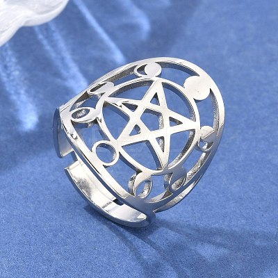 Non-Tarnish 304 Stainless Steel Adjustable Rings LS-RJEW-P080-01P-1