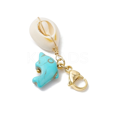 Natural Shell Pendant Decorations HJEW-JM02923-01-1