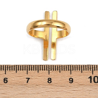 304 Stainless Steel Cuff Rings for Women LS-RJEW-L133-04G-1