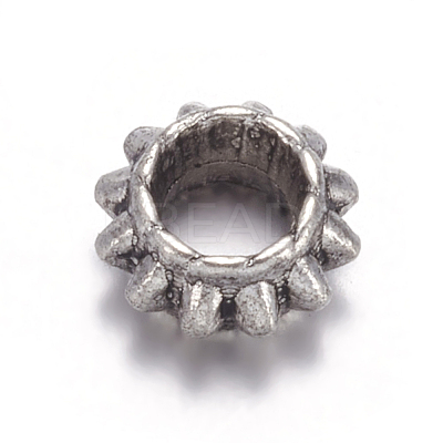 Antique Silver Alloy Rondelle Spacers Beads X-AB30-1