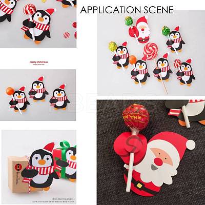 Christmas Theme Santa Claus Shape Paper Candy Lollipops Cards CDIS-I003-03-1