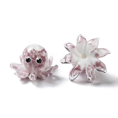 Handmade Bumpy Lampwork Beads Strands LAMP-N021-37E-01-1