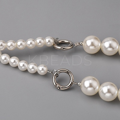 Glass Pearl DIY Keychains AJEW-WH0289-86-1