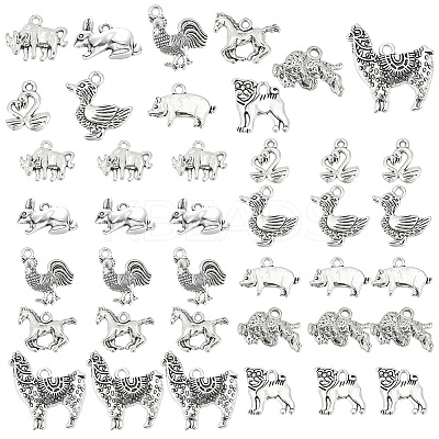 80PCS 10Style Tibetan Style Alloy Pendants TIBEP-AR0001-11-1
