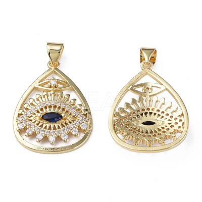 Brass Micro Pave Cubic Zirconia Pendants ZIRC-N039-236-1