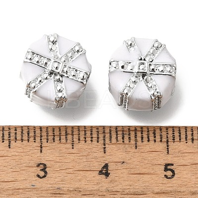 Rack Plating Alloy Enamel European Beads FIND-H005-20P-01-1