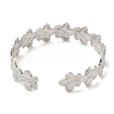 Non-Tarnish 304 Stainless Steel Cuff Bangles BJEW-K267-07P-1