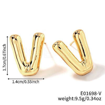 Brass Stud Earrings UV9543-22-1