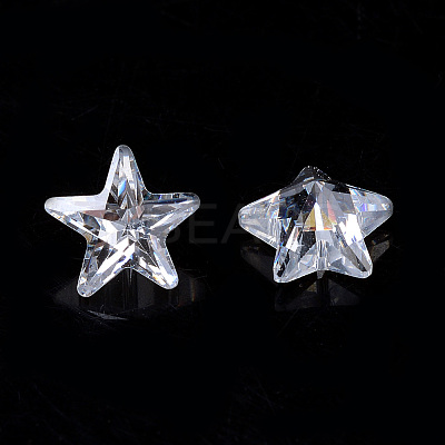 Cubic Zirconia Pointed Back Cabochons ZIRC-S059-10x10mm-001-1