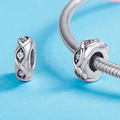 925 Sterling Silver European Beads HJEW-FF0012-14-1