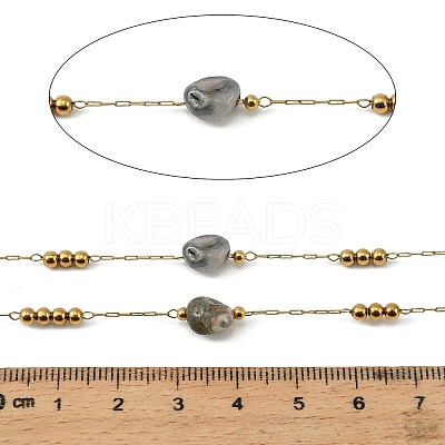 Handmade 316 Stainless Steel Nuggets Link Chains CHS-G051-01G-04-1