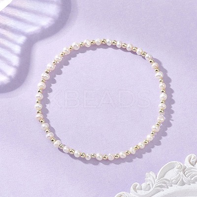 Natural Cultured Freshwater Pearl Beaded Bracelets for Women BJEW-JB13353-1