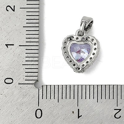 Brass Micro Pave Cubic Zirconia Charms KK-P283-24P-1