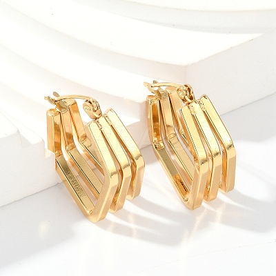 201 Stainless Steel Hoop Earrings EJEW-Q026-18G-1