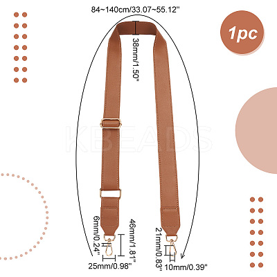 Imitation Leather Adjustable Wide Bag Handles FIND-WH0126-323D-1