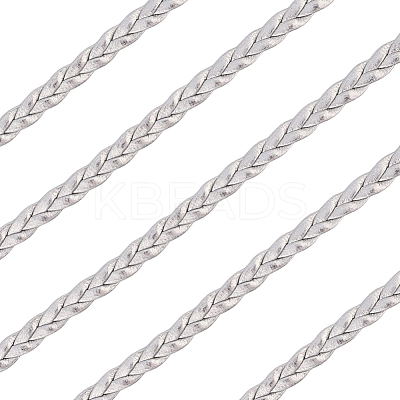 5M 3-Ply PU Leather Braided Cord LC-GF0001-12E-1