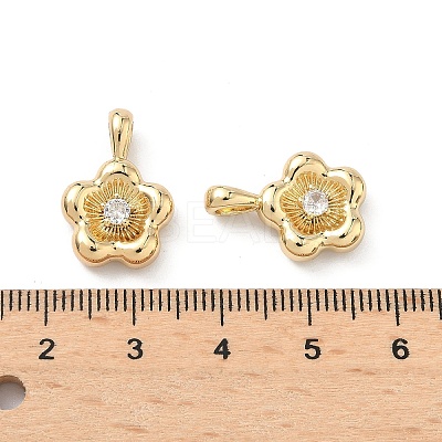 Brass Micro Pave Cubic Zirconia Pendants KK-L260-02G-1