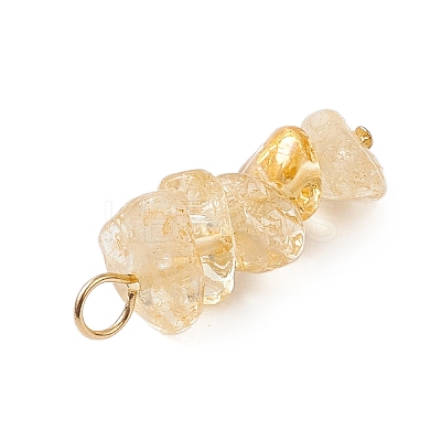 10Pcs 5 Colors 12 Constellation Natural Smoky Quartz & Aquamarine & Citrine & South Red Agate & White Moonstone Pendants PALLOY-JF02839-05-1