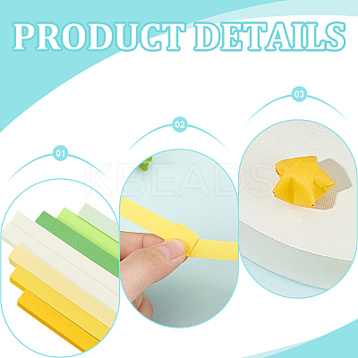 2 Bags 2 Styles Luminous Lucky Star Origami Paper DIY-WR0004-14A-1