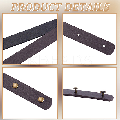 8 Bags 4 Colors PU Leather Bag Handles FIND-CL0001-50B-1