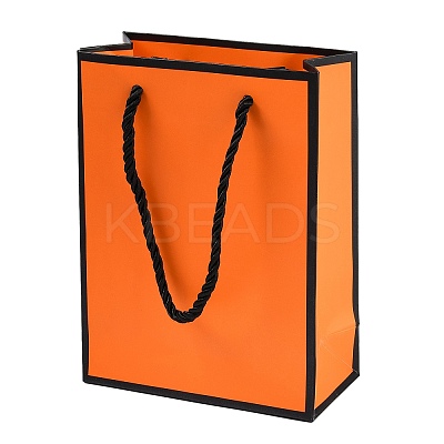 Rectangle Paper Bags with Twisted Rope Handles CARB-L011-01D-02-1